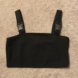 Princess Polly Black Crop Top Size S